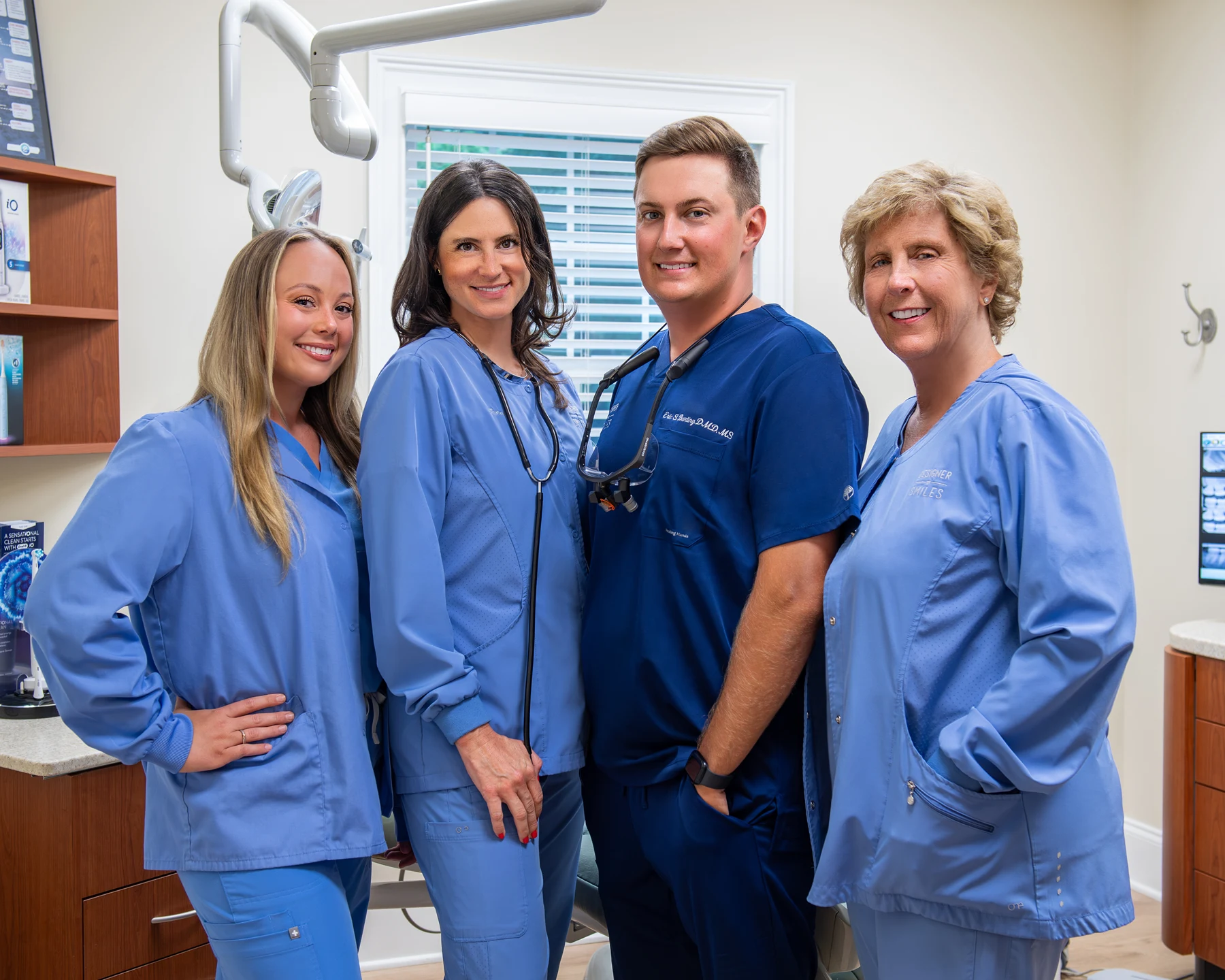 Dr. Eric Bunting with the dental hygiene team